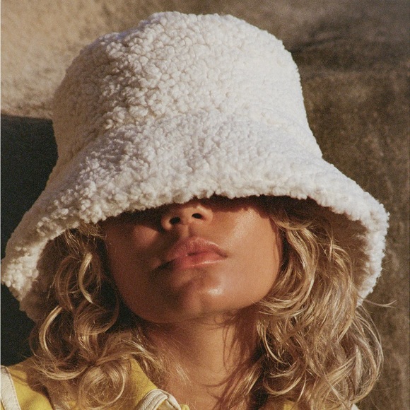 Lack Of Color Accessories - Lack of Color - Ivory Teddy Bucket Hat